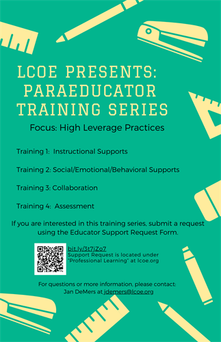 LCOE Presents: paraeducator training series 
